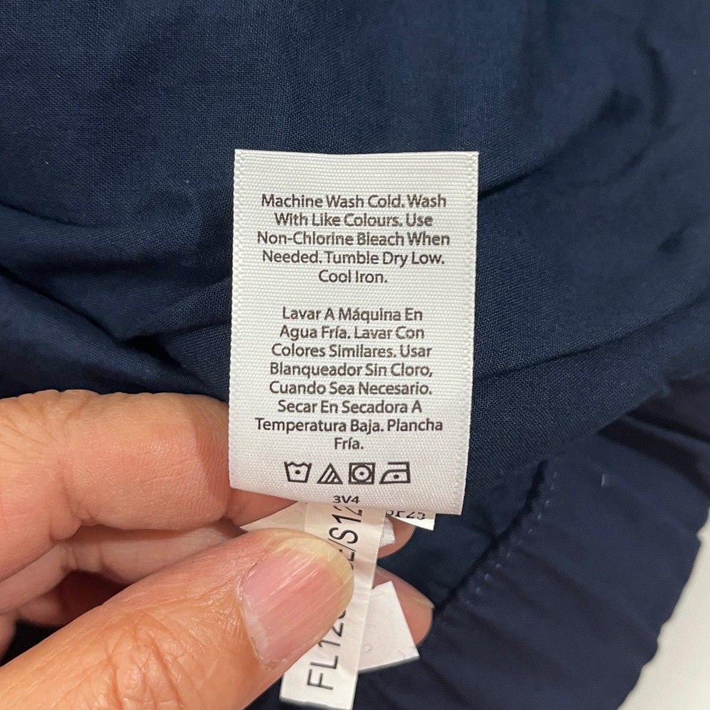 Free Assembly Coach Jacket Men 3XL Navy Blue Cotton Stretch Coastal Preppy - Picture 14 of 15